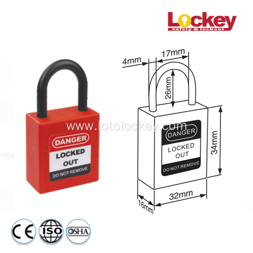 25mm Mini Nylon Shackle LOTO Mini Safety Padlock